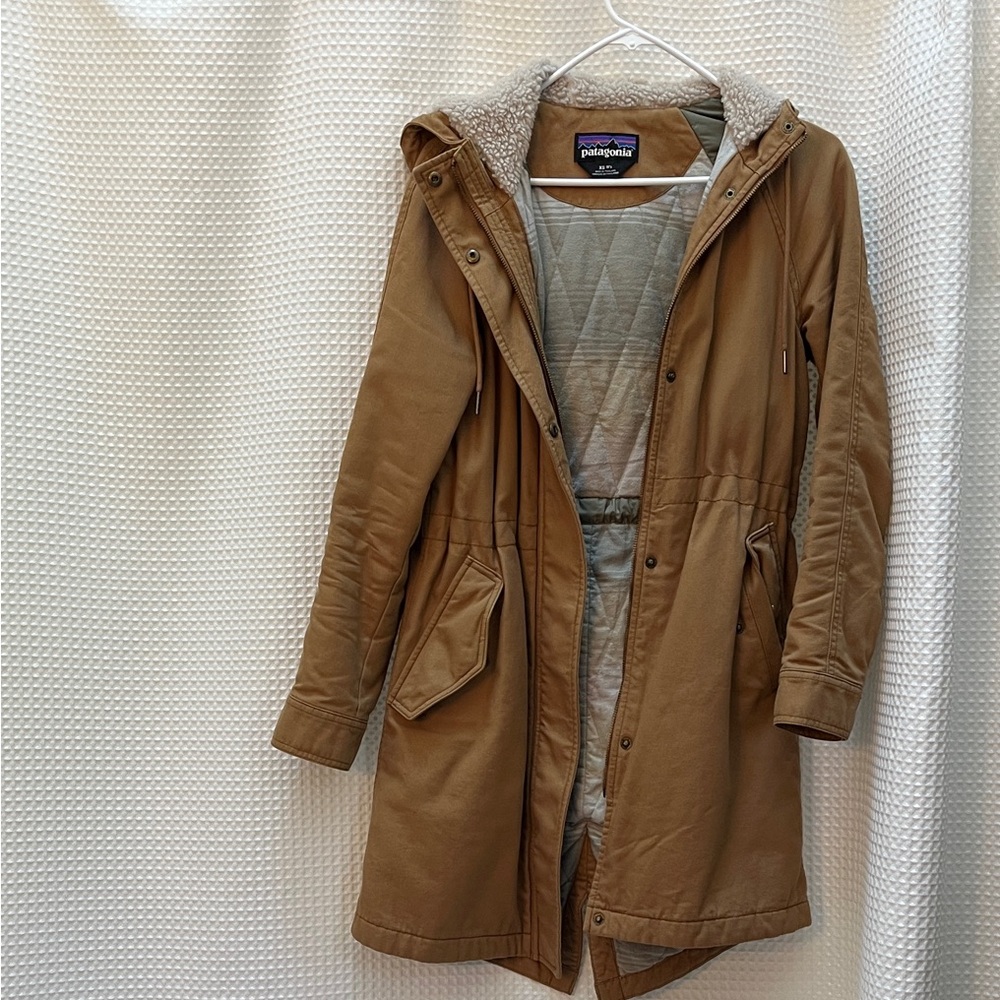 Patagonia Nest Brown Khaki Women's Insulated Prairie Dawn Parka